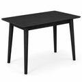 Airfind Rectangular Wooden Dining Table for 2-4 34 Inch Farmhouse Solid Wood Kitchen Table, 165 lbs Capacity, MDF Rubber Wood Rectangular Frame
