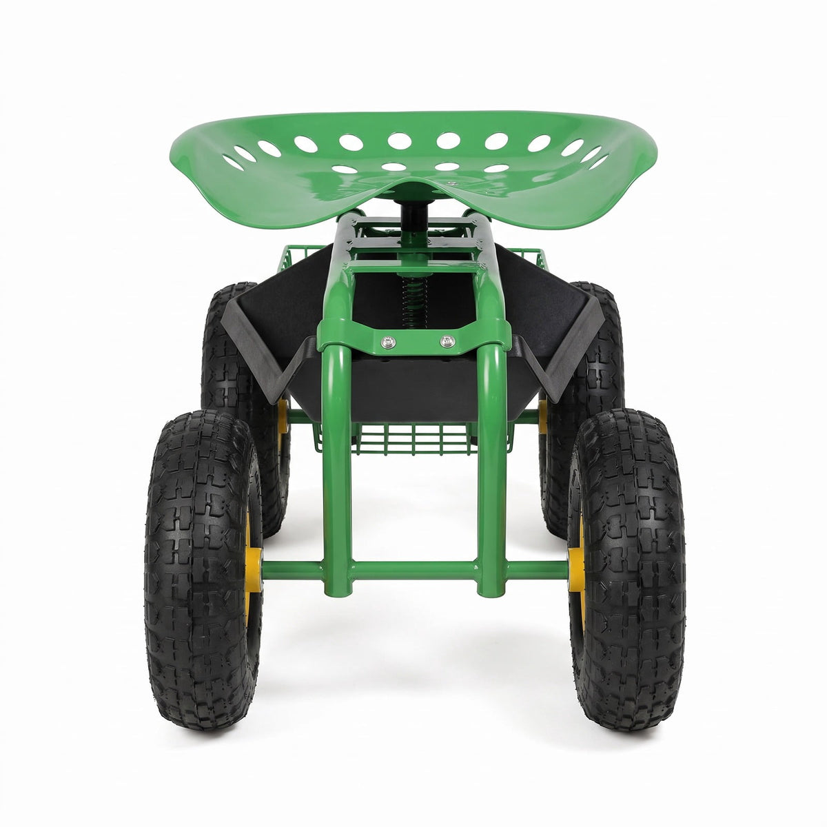 Airfind Red/Green Garden Cart Rolling Work Seat With Heavy Duty Tool Tray Gardening Planting, 33 x 16 x 22 Footprint, Green