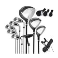 Airfind Right-Handed Golf Club Set for Adults with 11 Pieces Including a Titanium Driver and Stainless Irons Plus Putter and Premium Stand Bag as a Complete Golf Club Set, Dark