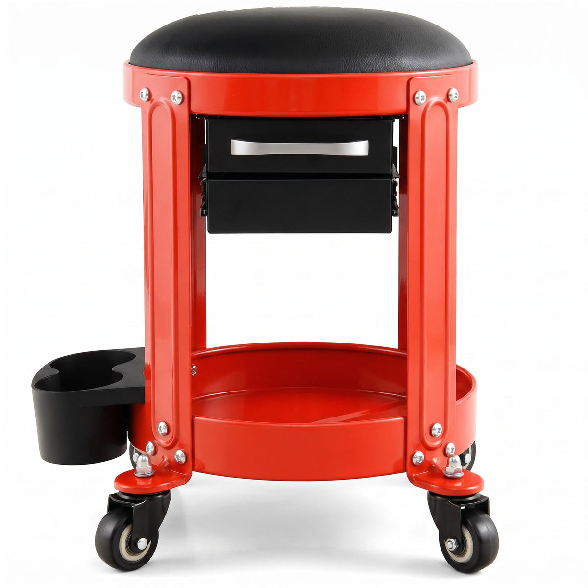Airfind Rolling Mechanic Stool with Removable Padded Seat and Drawers, 330 lbs Weight Capacity of Tool Tray: 155 lbs Capacity, 16 x 17 Footprint