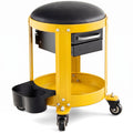 Airfind Rolling Mechanic Stool with Removable Padded Seat and Drawers, 330 lbs Weight Capacity of Tool Tray: 155 lbs Capacity, 16 x 17 Footprint