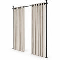 Airfind Room Divider Curtain Rod with Adjustable Floor to Ceiling Tension Rod (Curtains Not Included), 45 lbs Capacity, Metal Frame, Black