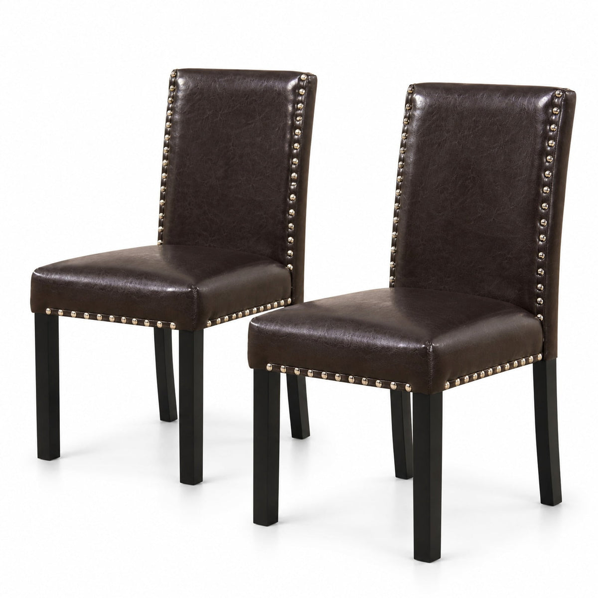 Airfind Set of 2/4 Dining Chairs Faux Leather Upholstered Parsons Kitchen Chairs, Set of 2, Versatile use fits modern farmhouse and office style rooms