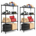 Airfind Set of 2 4-Tier Metal Storage Shelving Unit with V-Shaped Wire Rack, 3200 lbs Capacity, Metal Frame, 48 x 18 x 72.5 Total Footprint