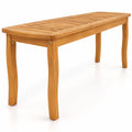 Airfind Set of 2 Acacia Wood Outdoor Patio Dining Benches 48 Inch Long with Slatted Seat, 800 lbs Capacity Each, 48 Inch x 14 Inch x 18 Inch , Natural Wood