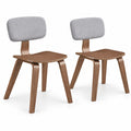 Airfind Set of 2 Rubber Wood Dining Room Chairs with Teddy Velvet Padded Backrest, Capacity 330 lbs Capacity, Rubber Wood Teddy Velvet Sponge Frame