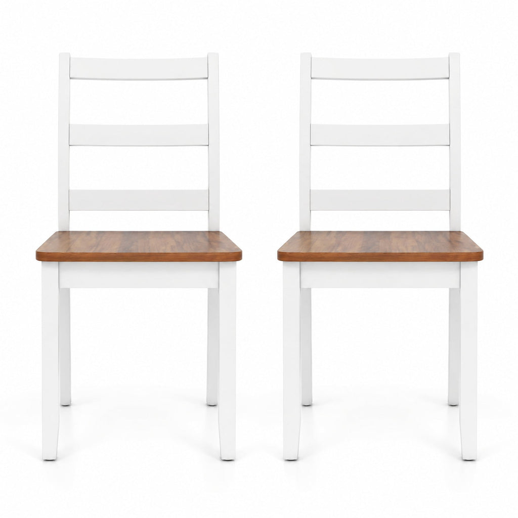 Airfind Set of 2 Wood Dining Chairs with Solid Rubber Wood Legs, 400 lbs Capacity, Rubber Wood MDF Plywood Frame, Wood