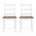Airfind Set of 2 Wood Dining Chairs with Solid Rubber Wood Legs, 400 lbs Capacity, Rubber Wood MDF Plywood Frame, Wood