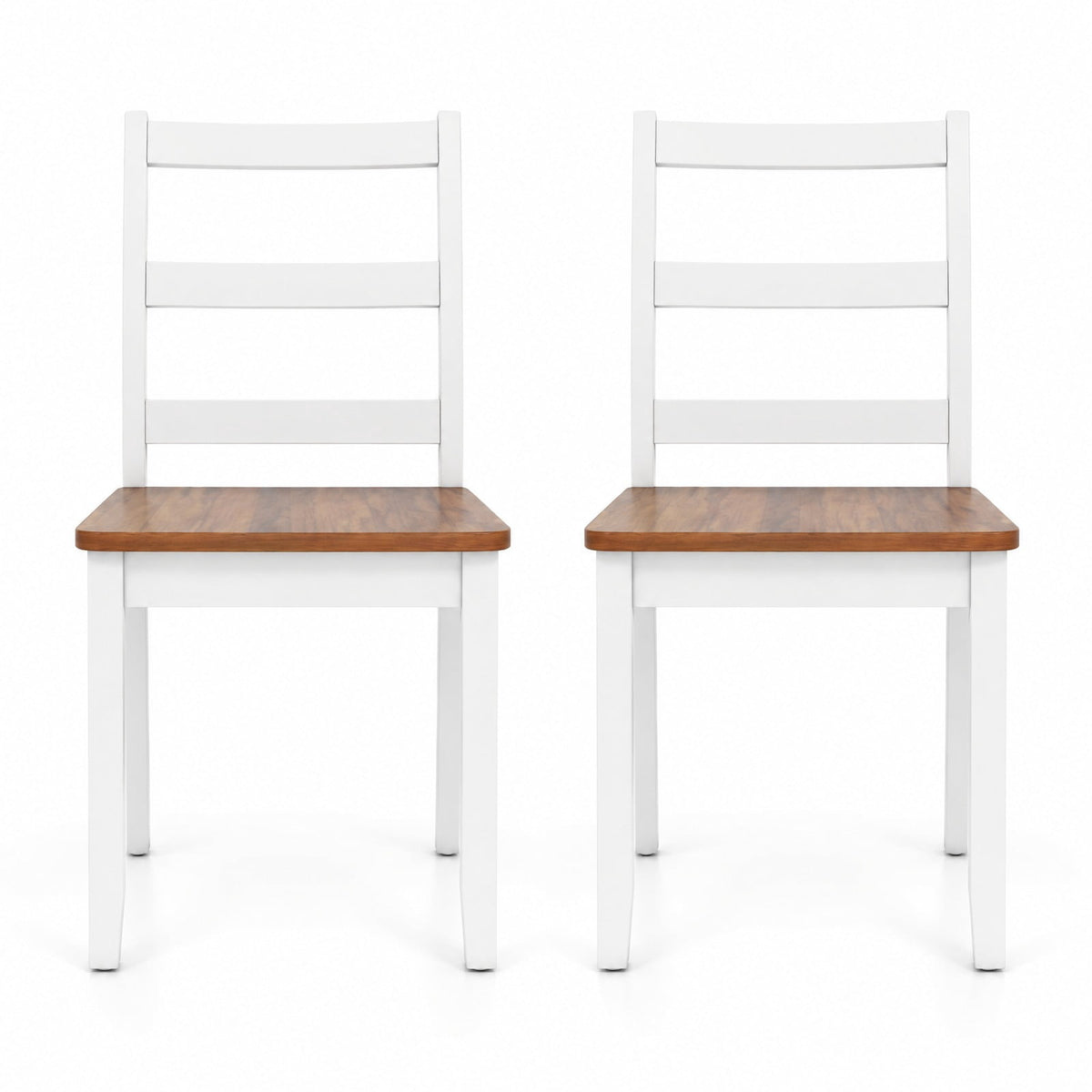 Airfind Set of 2 Wood Dining Chairs with Solid Rubber Wood Legs, 400 lbs Capacity, Rubber Wood MDF Plywood Frame, Wood