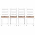 Airfind Set of 4 Wood Dining Chairs with Solid Rubber Wood Legs, 400 lbs Capacity, Rubber Wood MDF Plywood Frame, Wood
