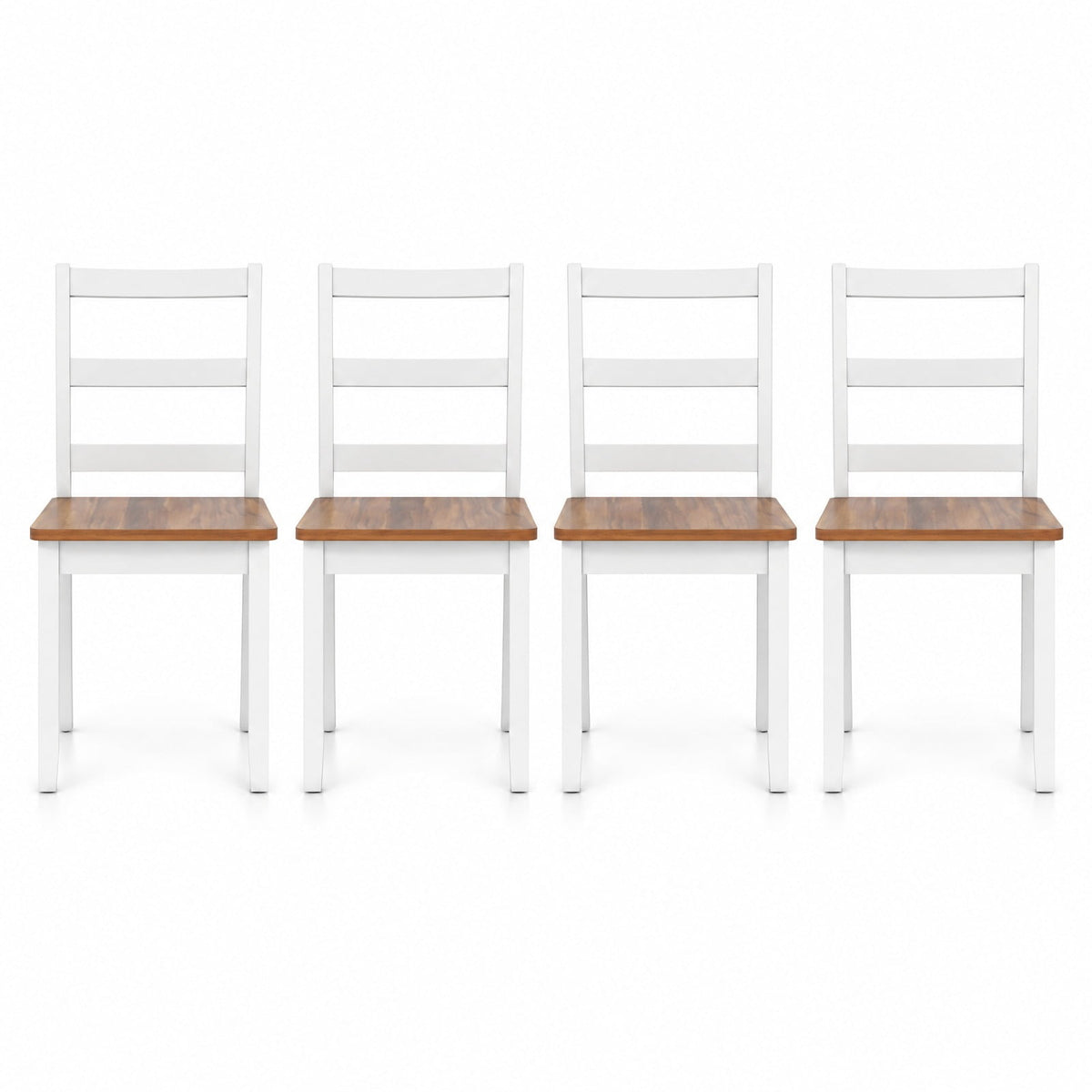 Airfind Set of 4 Wood Dining Chairs with Solid Rubber Wood Legs, 400 lbs Capacity, Rubber Wood MDF Plywood Frame, Wood