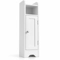 Airfind Slim Bathroom Cabinet Corner with 1 Door and Adjustable Shelves, 22 lbs Capacity, Engineered Wood Frame, 7.5in x 7in x 31.5in Footprint, White