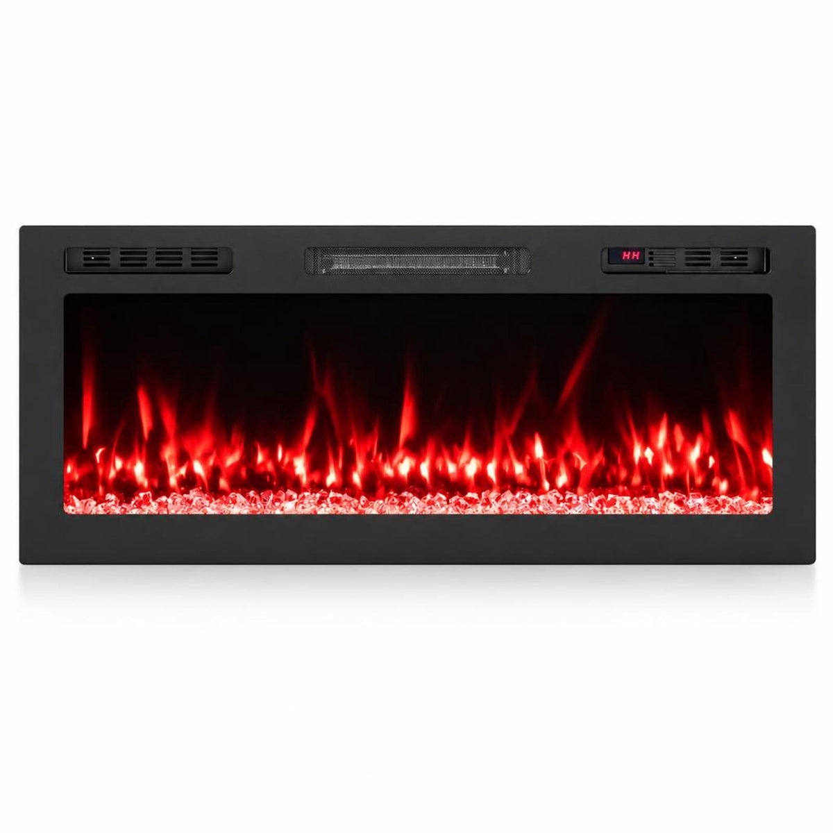 Airfind Smart WiFi Electric Fireplace Wall Mounted and Recessed 750W/1500W Heater-42 Inch, Black, Power Cord 5 ft Net Weight-36in 29.5 lbs
