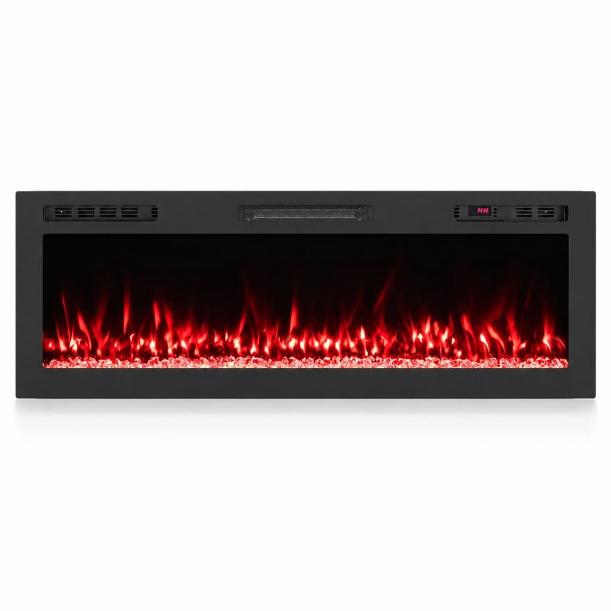 Airfind Smart WiFi Electric Fireplace Wall Mounted and Recessed 750W/1500W Heater-50 Inch, Black, Power Cord 5 ft Net Weight-36in 29.5 lbs