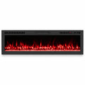 Airfind Smart WiFi Electric Fireplace Wall Mounted and Recessed 750W/1500W Heater-60 Inch, Black, Power Cord 5 ft Net Weight-36in 29.5 lbs