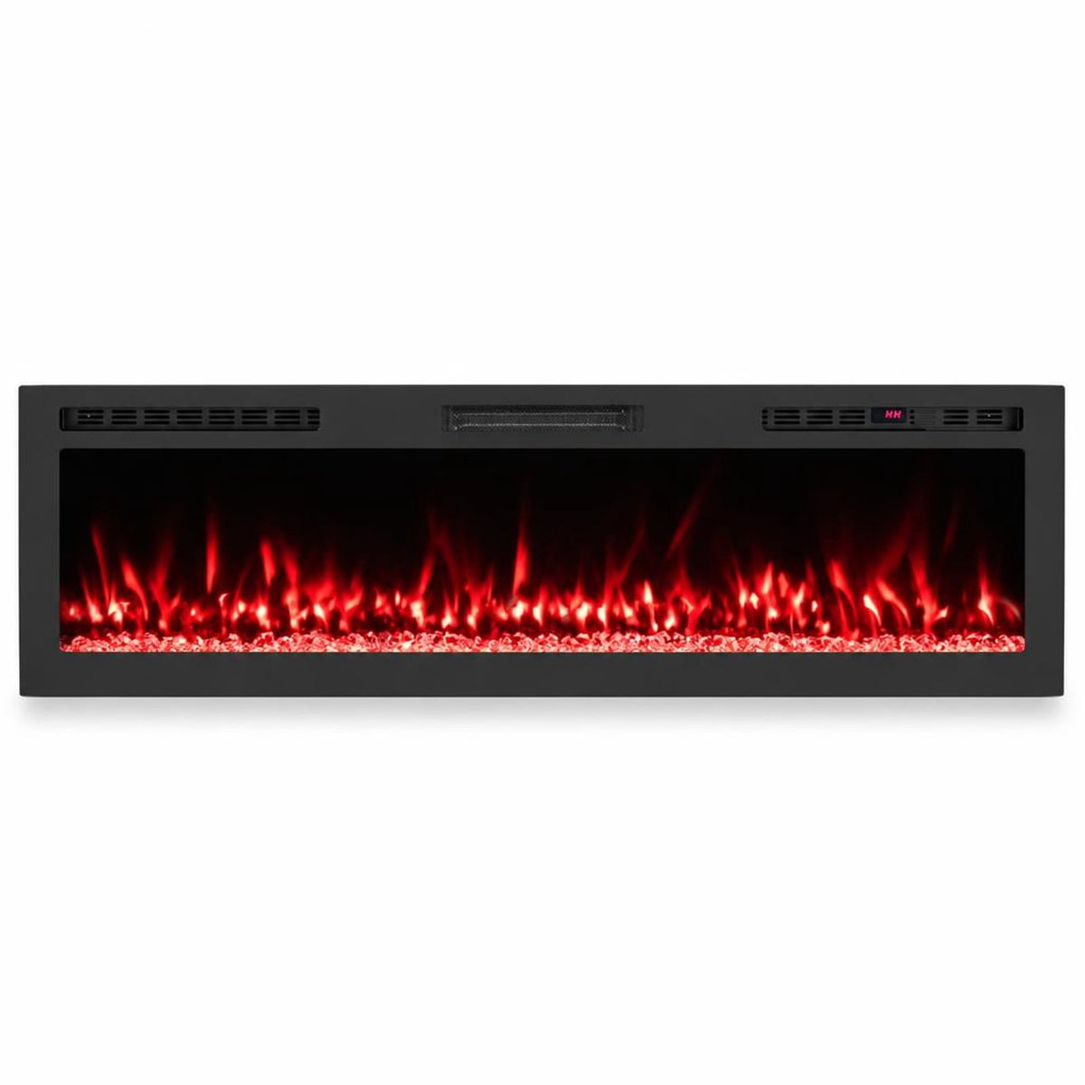 Airfind Smart WiFi Electric Fireplace Wall Mounted and Recessed 750W/1500W Heater-60 Inch, Black, Power Cord 5 ft Net Weight-36in 29.5 lbs