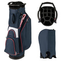 Airfind Soft-Sided Golf Travel Bag with Wheels and Thick Sponge Padding featuring a 600D Oxford cover with a lockable zipper and 3 carry handles for flight and road trips, Navy