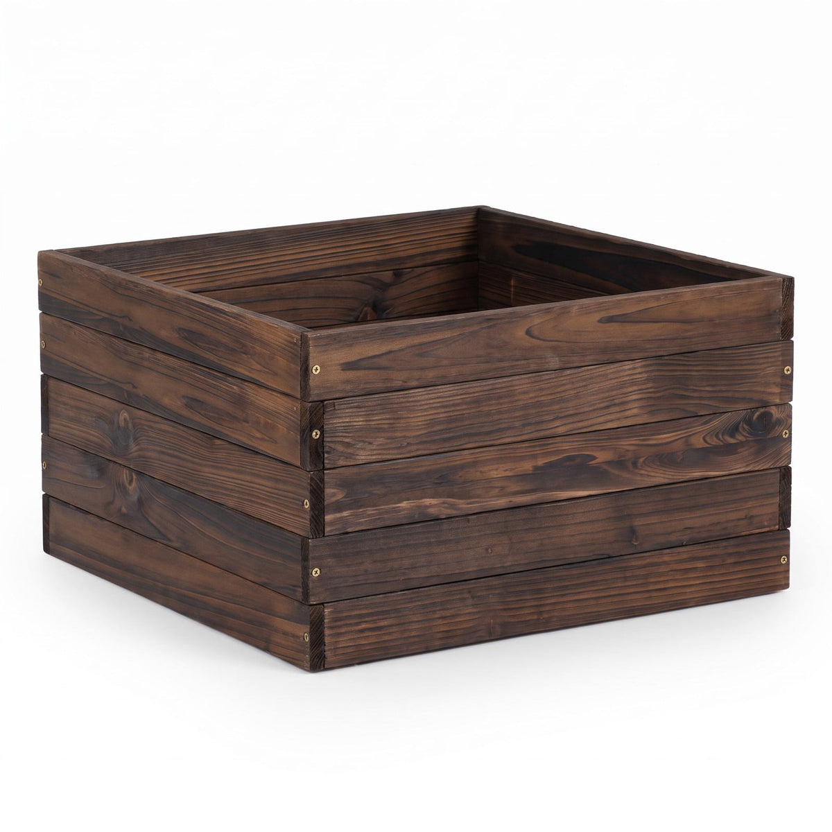 Airfind Square Raised Garden Bed Flower Vegetables Seeds Planter, Fir Wood Frame, 23 x 23 x 9 Footprint, Brown