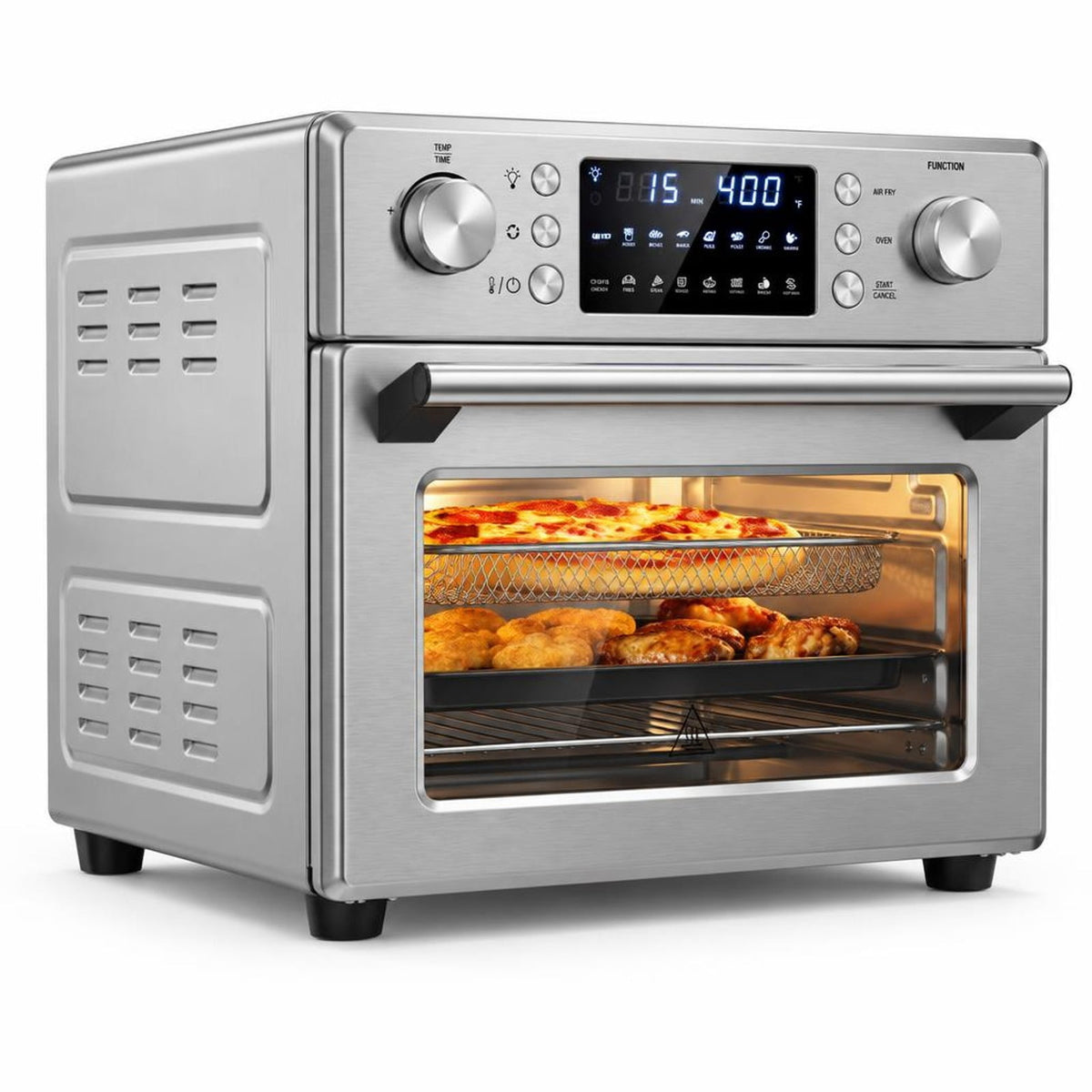 Airfind Stainless Steel Countertop Convection Oven with Bake, Stainless Steel Galvanized Metal Frame, 26 Qt/25 L Capacity, Silver