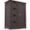 Airfind Standing Indoor Wooden Cabinet with 4 Drawers, 143 lbs Capacity, MDF Engineered Wood Frame, 21.5 Inch x 12 Inch x 32.5 Inch Footprint, Brown