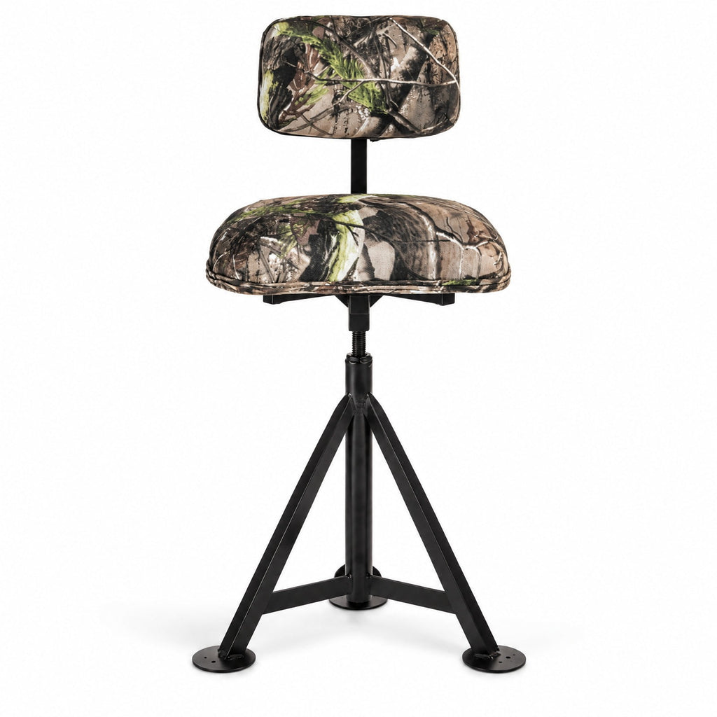 Airfind Swivel Hunting Chair Tripod Blind Stool with Detachable Backrest, 330 lbs Capacity, Steel fabric Frame, 16 Inch x 15 Inch x 30 Inch -38.5 Inch Footprint