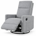 Airfind Swivel Rocking Chair 360° Nursery Reclining Rocker Armchair with Cushioned Back, 330 lbs Capacity, Lint Fabric Frame, Gray