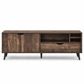 Airfind TV Stand for TVs up to 65 Inches Rustic Entertainment Center, 285 lbs Capacity, Engineered Wood MDF Plastic Frame, Brown