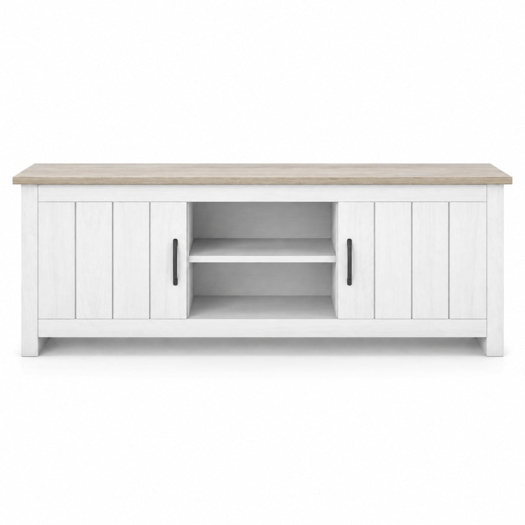 Airfind TV Stand with 2 Cabinets and Open Shelves for TVs up to 65 Inch, 410 lbs Capacity, Engineered Wood Frame, 57 x 15.5 x 19.5 Footprint