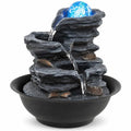 Airfind Tabletop Water Fountain with Rolling Crystal Ball and Color-Changing LED Light-C, PP Resin Fiberglass Style A Frame, 8.5 x 10.5 Footprint