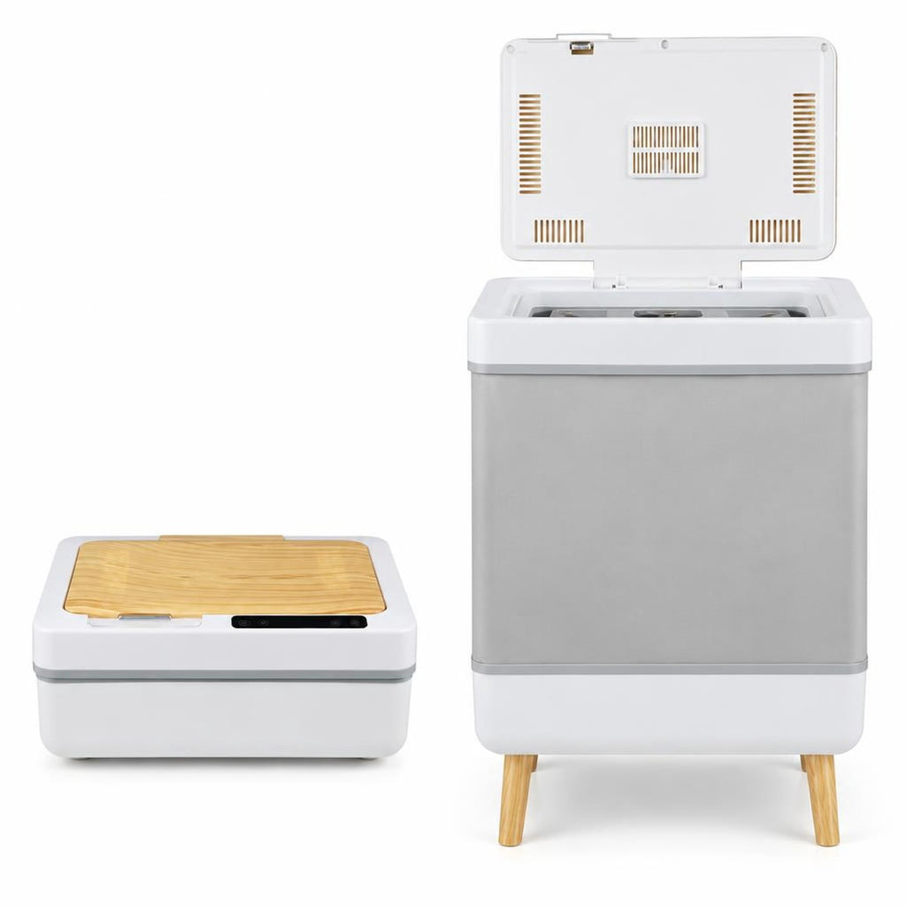 Airfind Towel Warmer Bucket with Foldable Design and Auto Shut Off for Bathroom, Natural, 8 mins to max temperature