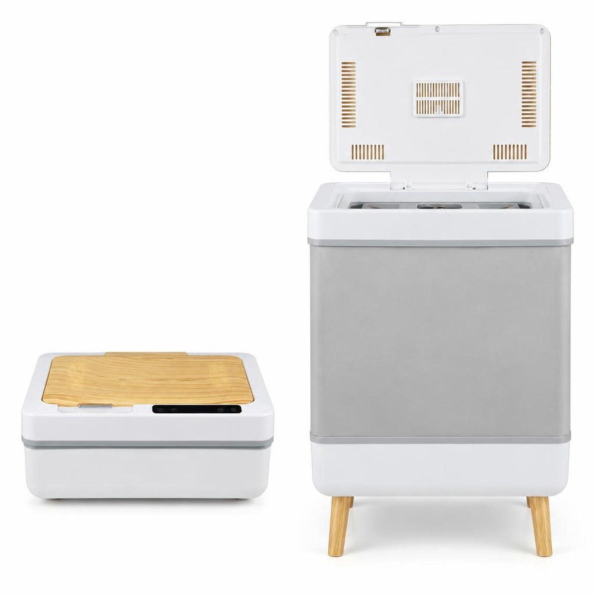 Airfind Towel Warmer Bucket with Foldable Design and Auto Shut Off for Bathroom, Natural, 8 mins to max temperature