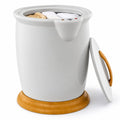 Airfind Towel Warmer Bucket with Fragrance Holder and Auto Shut, Plastic Frame, 14 x 13 x 18.5 Footprint, Gray