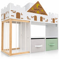 Airfind Toy Storage Organizer with Stuffed Animal Storage and Open Shelves, 35 lbs Capacity, Engineered Wood Pine Wood Cotton PP Frame, White