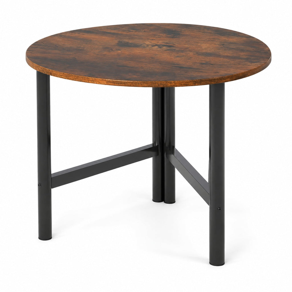 Airfind Triangle Coffee Table Oval Coffee Table with Metal Legs Industrial Center Table, 132 lbs Capacity, Engineered Wood Metal Frame, Coffee