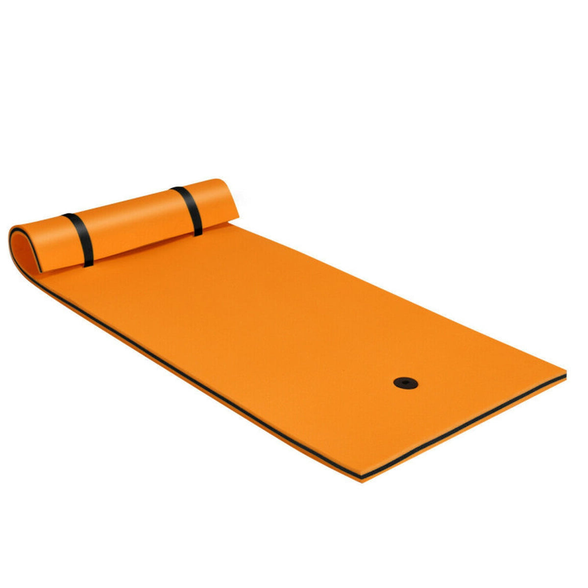 Airfind Triple-Layer Lake Float Pad with Roll-Up Storage, Orange