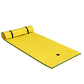 Airfind Triple-Layer Lake Float Pad with Roll-Up Storage, Yellow