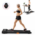 Airfind Under Desk Walking Pad Treadmill for home and office with watch-like remote control plus 7-layer belt and 14 shock absorbers for small spaces, Black