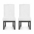 Airfind Upholstered Dining Chairs Set of 2 with Rubber Wood Legs and Padded Seat for Dining Room, 330 lbs Capacity, Rubber Wood Frame, White