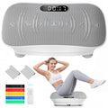 Airfind Vibration Plate Exercise Machine for Lymphatic Drainage, Whole Body Vibration Platform with Bluetooth, Remote,2 Yoga Strap,5 Resistance Bands for Home Exercise Gym,450lb Capacity,White