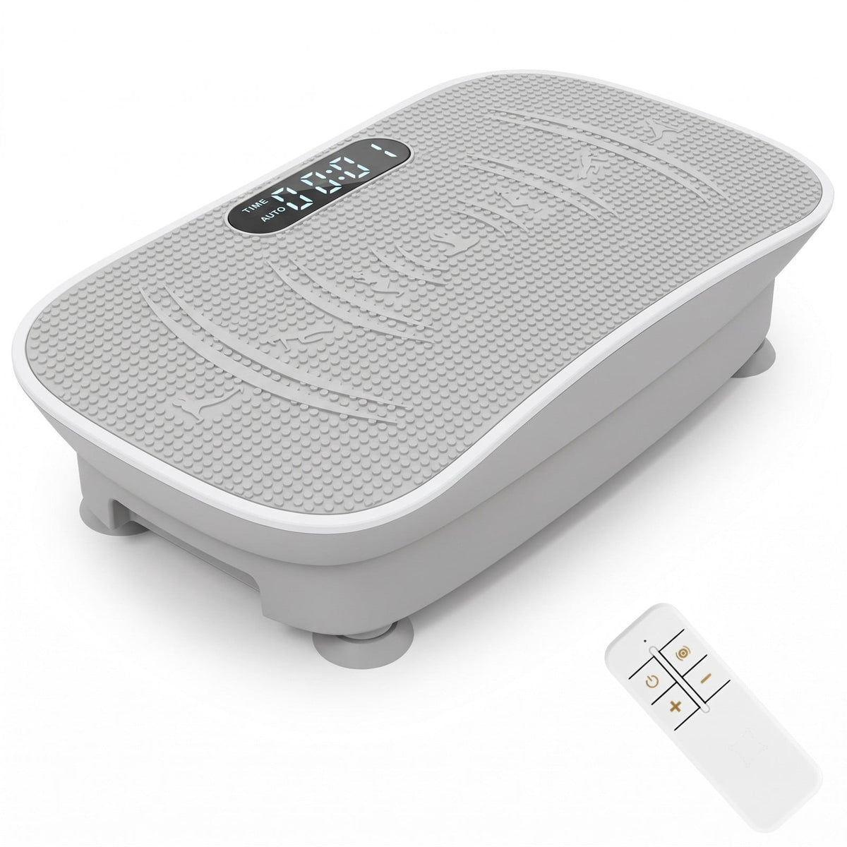 Airfind Vibration Plate Exercise Machine for Weight Loss and Lymphatic Drainage, 10 Speed Whole Body Vibration Platform with Remote Control and LED Display, Gray