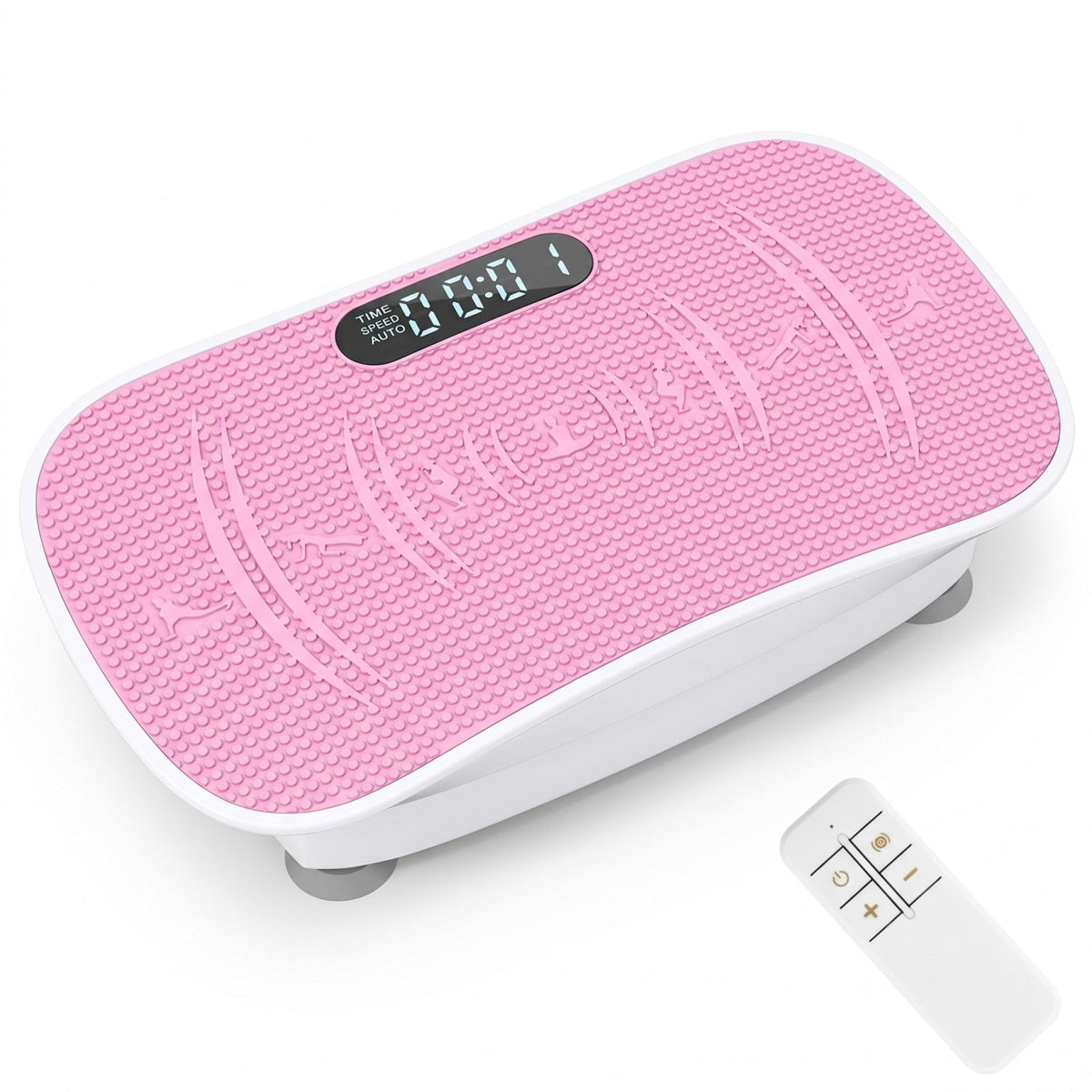Airfind Vibration Plate Exercise Machine with 10 Speed Levels and Remote for Whole Body Workout Lymphatic Drainage, White