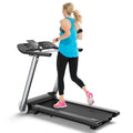 Airfind Walking Treadmill for Home with Adjustable Speed 0.6 to 8 MPH and Shock Absorption Belt and USB Port and Transport Wheels Folding Treadmill, Dark