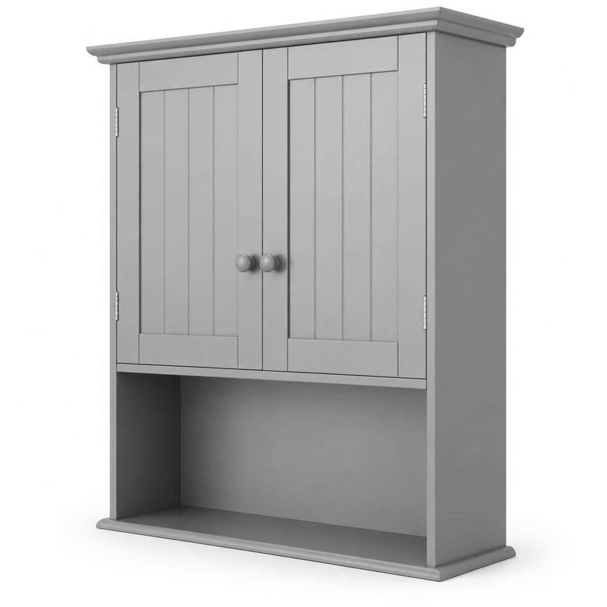 Airfind Wall Mount Bathroom Storage Cabinet, MDF Metal Frame, 23.5in x 8in x 28in(L x W x H) Weight capacity of each level: 11 lbs Footprint, Gray