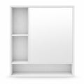 Airfind Wall Mounted Bathroom Cabinet with Mirror Single Door, 176 lbs Capacity, Glass MDF Engineered Wood Frame, 21.5 Inch x 6.5 Inch x 24 Inch Footprint