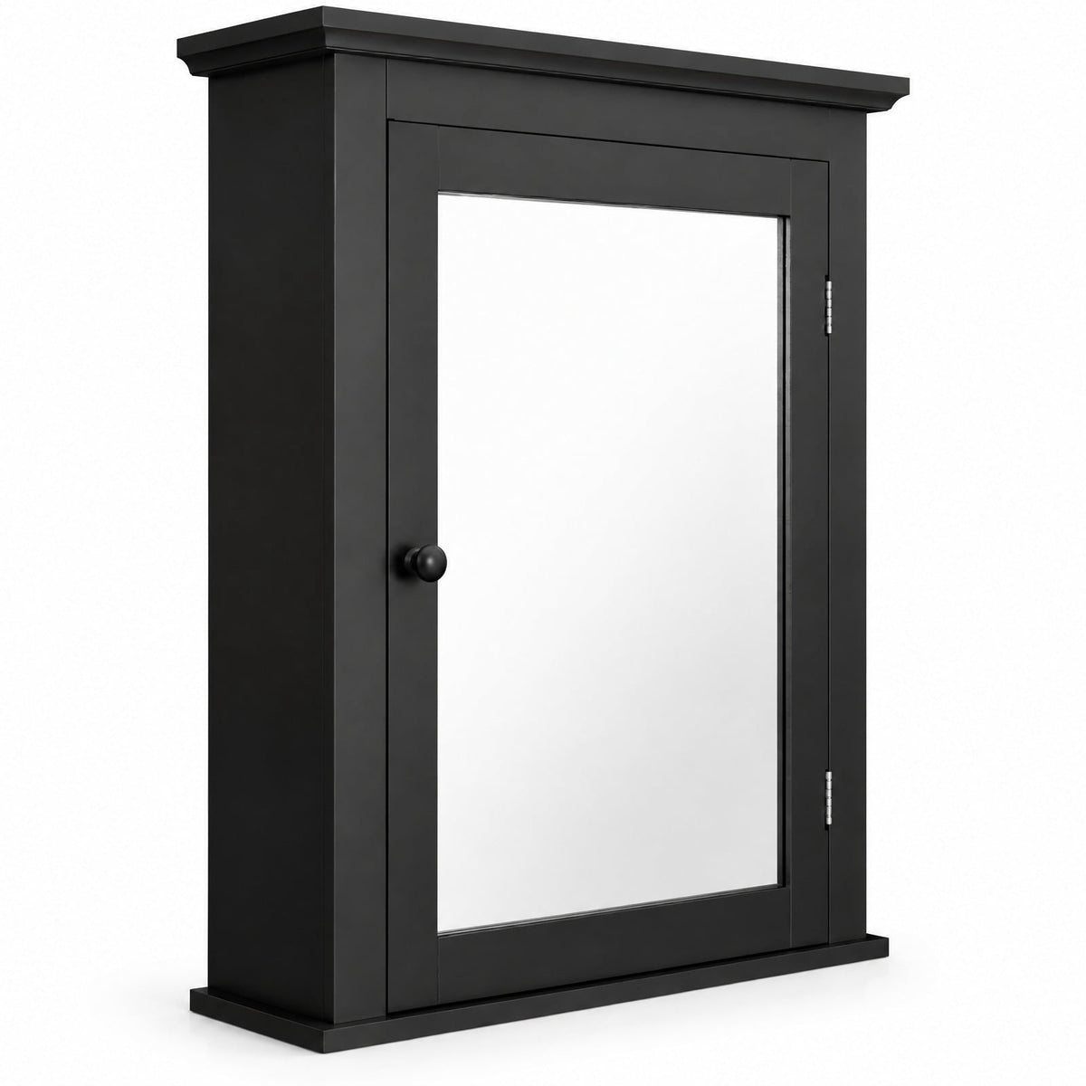Airfind Wall Mounted Bathroom Mirror Cabinet with 5-level Height-adjustable Shelf, 11 lbs Capacity, MDF and glass Frame, 22 x 6 x 27.5 Footprint