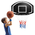 Airfind Wall Mounted Basketball Hoop for Kids and Family Backyard Play with Weatherproof Metal Frame and Transport Wheels for Garage Driveway Pickup Games, Black