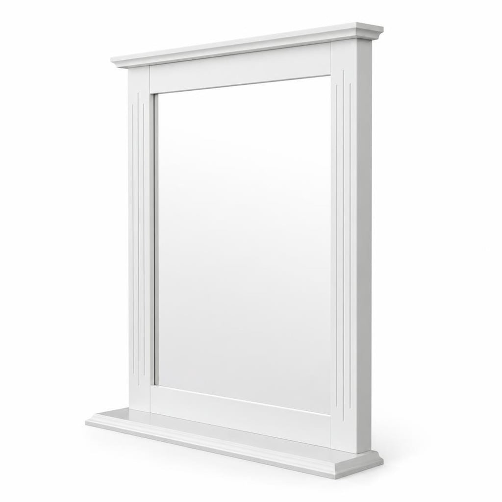 Airfind Wall-Mounted Multipurpose Vanity Mirror with Shelf, MDF Frame, 22.5 x 5 x 27 Footprint, White