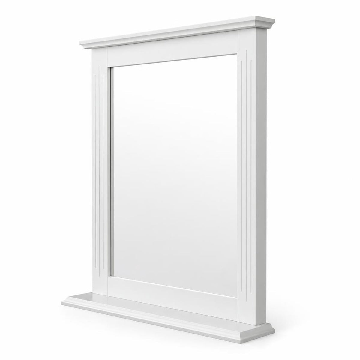 Airfind Wall-Mounted Multipurpose Vanity Mirror with Shelf, MDF Frame, 22.5 x 5 x 27 Footprint, White