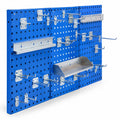 Airfind Wall-Mounted Pegboard Kit with 3 Pegboards for Garage Workshop, Metal Frame, 48 x 23.5 x 0.8 Footprint, Navy