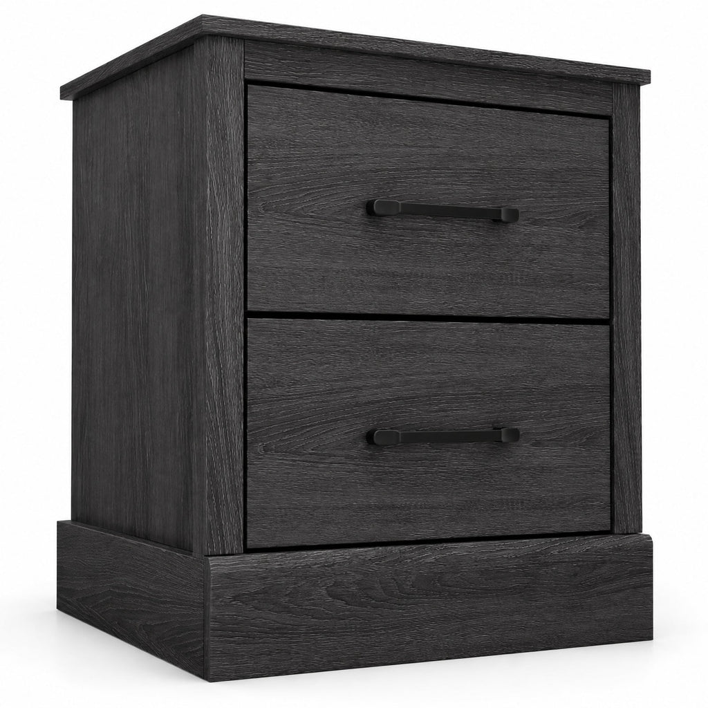 Airfind Wood Compact Floor Nightstand with Storage Drawers, 66 lbs Capacity, Engineered Wood Zinc Alloy Frame, 18.5 x 16 x 21.5 Footprint